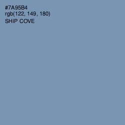 #7A95B4 - Ship Cove Color Image