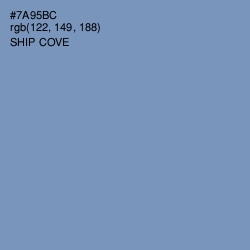 #7A95BC - Ship Cove Color Image