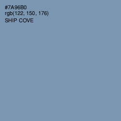 #7A96B0 - Ship Cove Color Image