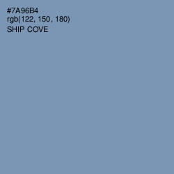 #7A96B4 - Ship Cove Color Image