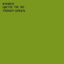#7A981E - Trendy Green Color Image