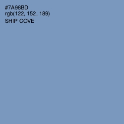 #7A98BD - Ship Cove Color Image