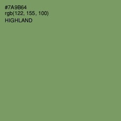 #7A9B64 - Highland Color Image