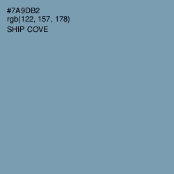 #7A9DB2 - Ship Cove Color Image