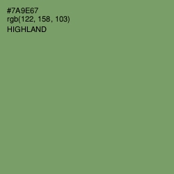 #7A9E67 - Highland Color Image