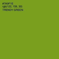 #7A9F1E - Trendy Green Color Image