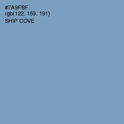 #7A9FBF - Ship Cove Color Image