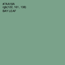 #7AA18A - Bay Leaf Color Image