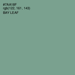 #7AA18F - Bay Leaf Color Image