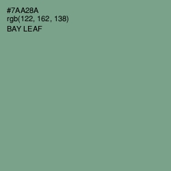 #7AA28A - Bay Leaf Color Image