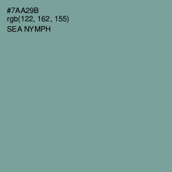 #7AA29B - Sea Nymph Color Image