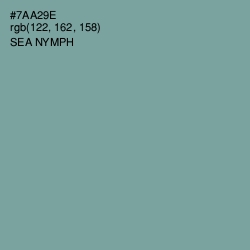 #7AA29E - Sea Nymph Color Image