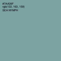 #7AA39F - Sea Nymph Color Image