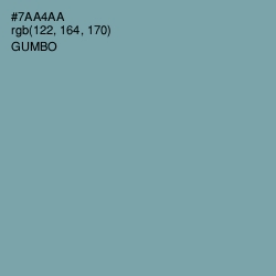 #7AA4AA - Gumbo Color Image