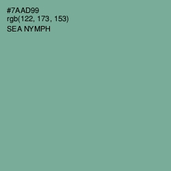 #7AAD99 - Sea Nymph Color Image