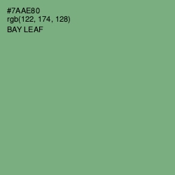 #7AAE80 - Bay Leaf Color Image