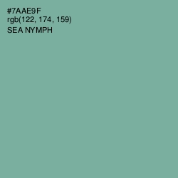 #7AAE9F - Sea Nymph Color Image