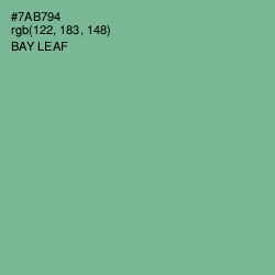 #7AB794 - Bay Leaf Color Image