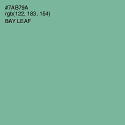 #7AB79A - Bay Leaf Color Image