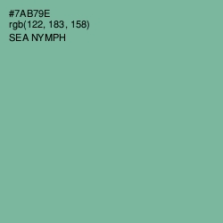 #7AB79E - Sea Nymph Color Image