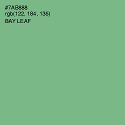 #7AB888 - Bay Leaf Color Image