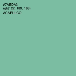 #7ABDA3 - Acapulco Color Image