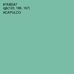 #7ABDA7 - Acapulco Color Image