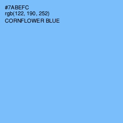 #7ABEFC - Cornflower Blue Color Image
