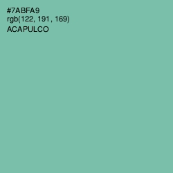 #7ABFA9 - Acapulco Color Image