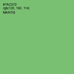 #7AC072 - Mantis Color Image