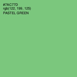 #7AC77D - Pastel Green Color Image