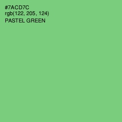 #7ACD7C - Pastel Green Color Image
