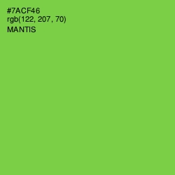 #7ACF46 - Mantis Color Image