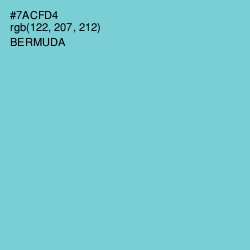 #7ACFD4 - Bermuda Color Image