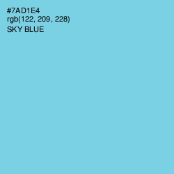 #7AD1E4 - Sky Blue Color Image
