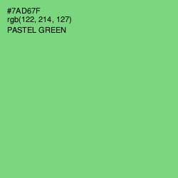 #7AD67F - Pastel Green Color Image