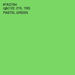 #7AD764 - Pastel Green Color Image