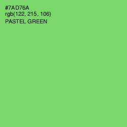 #7AD76A - Pastel Green Color Image