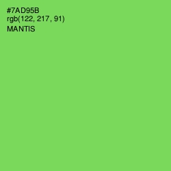 #7AD95B - Mantis Color Image
