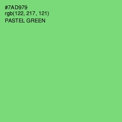 #7AD979 - Pastel Green Color Image