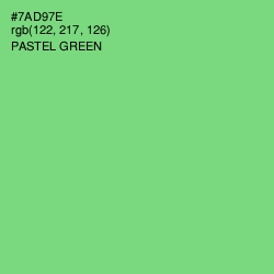 #7AD97E - Pastel Green Color Image