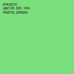 #7ADE7C - Pastel Green Color Image