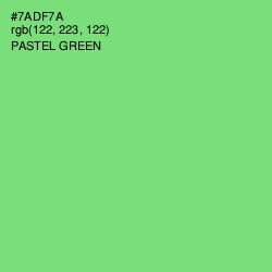 #7ADF7A - Pastel Green Color Image