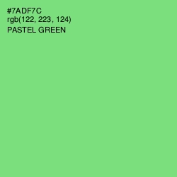 #7ADF7C - Pastel Green Color Image