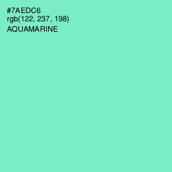 #7AEDC6 - Aquamarine Color Image