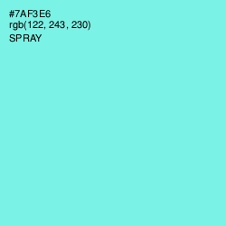#7AF3E6 - Spray Color Image