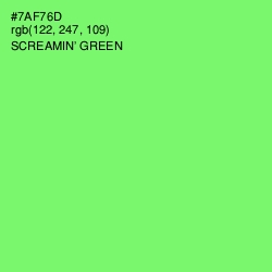 #7AF76D - Screamin' Green Color Image