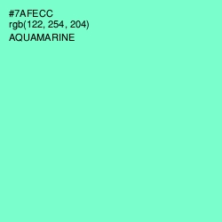 #7AFECC - Aquamarine Color Image