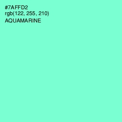 #7AFFD2 - Aquamarine Color Image
