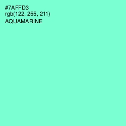 #7AFFD3 - Aquamarine Color Image